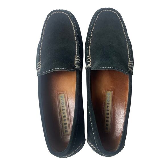 Fratelli Rossetti Men’s Green Suede Loafer SIZE 8.5 with White Stitching - Picture 3 of 8